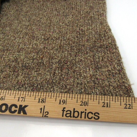 Christopher & Banks Women's Brown w/Gold Thread Button Up Sleeveless Vest  XL - Picture 9 of 11